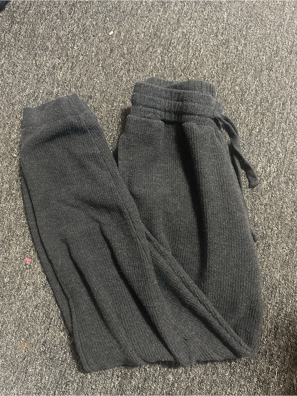 Reflex Black Knit Jogger Pants for Kids